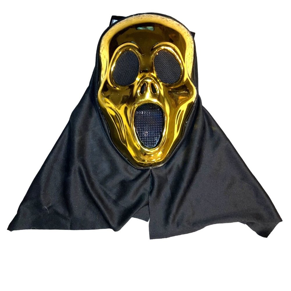 Halloween Metallic Skull Face Mask Costume adult